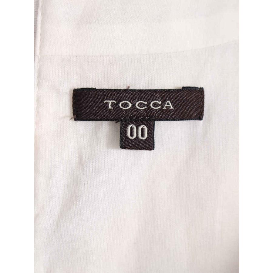 TOCCA トッカ ワンピース フラワーモチーフ 刺繍 ストライプ 総柄  