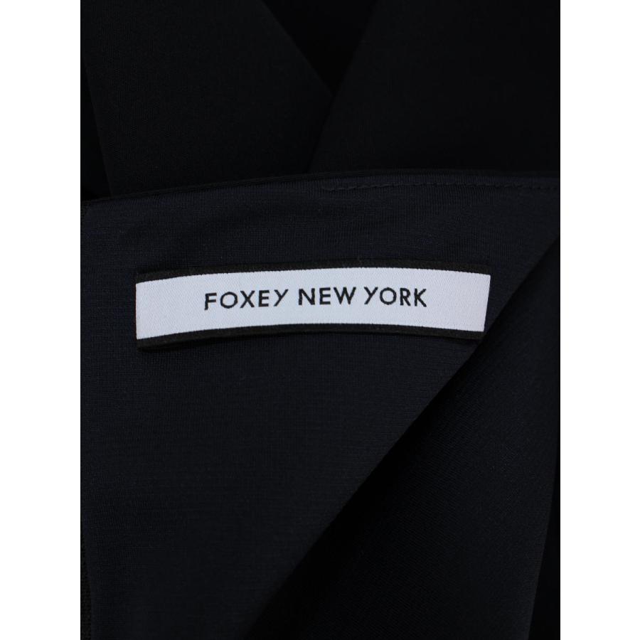 フォクシー ロゴ刺繍ファスナー 39856 2020年増産 ベルフレアワンピース フォクシーニューヨーク ワンピース 39856 Bell Flare ノースリーブ 40