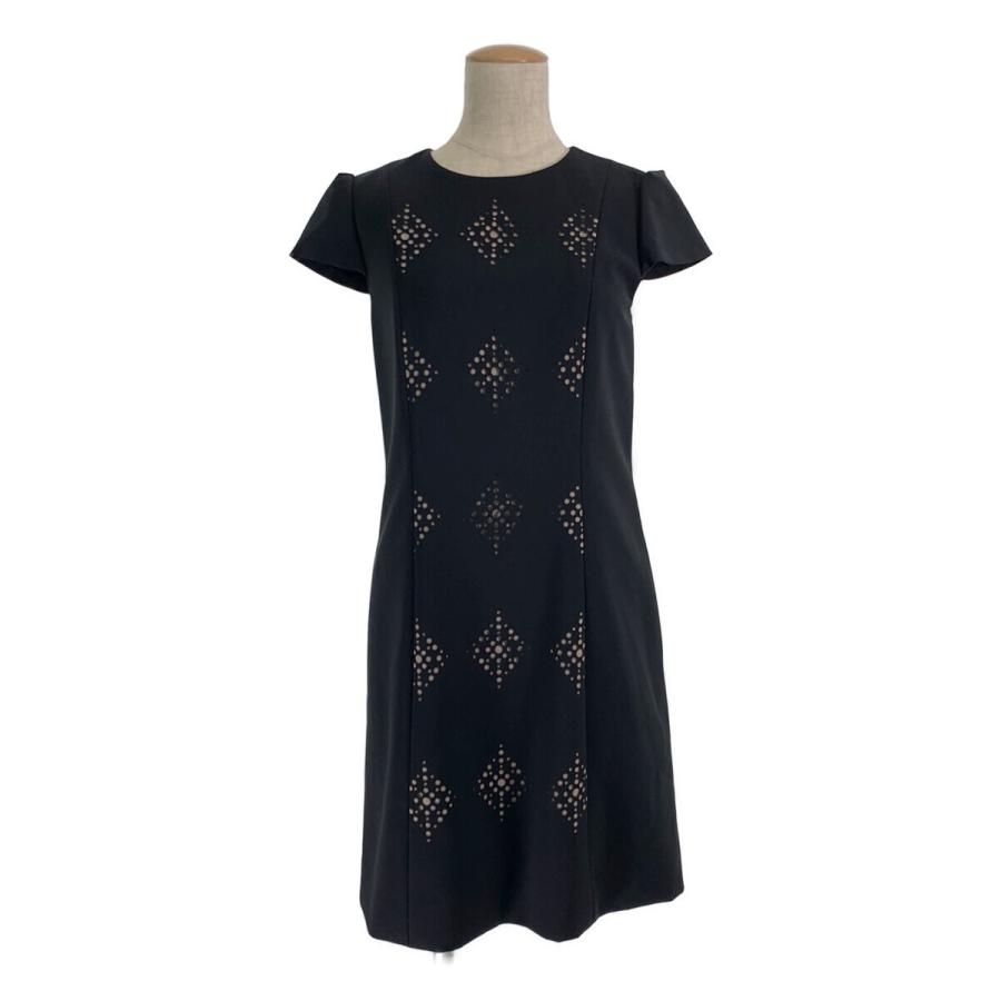 FOXEY 黒 半袖ミニワンピース 38 FOXEY 黒 半袖ミニワンピース 38  