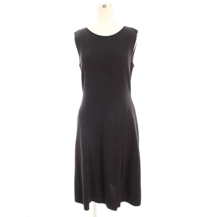 【美品】FOXEY フォクシー　バイカラー　ノースリーブ　ひざ丈ワンピース　40 FOXEY - 美品 フォクシー ニューヨーク FOXEY NEW YORK