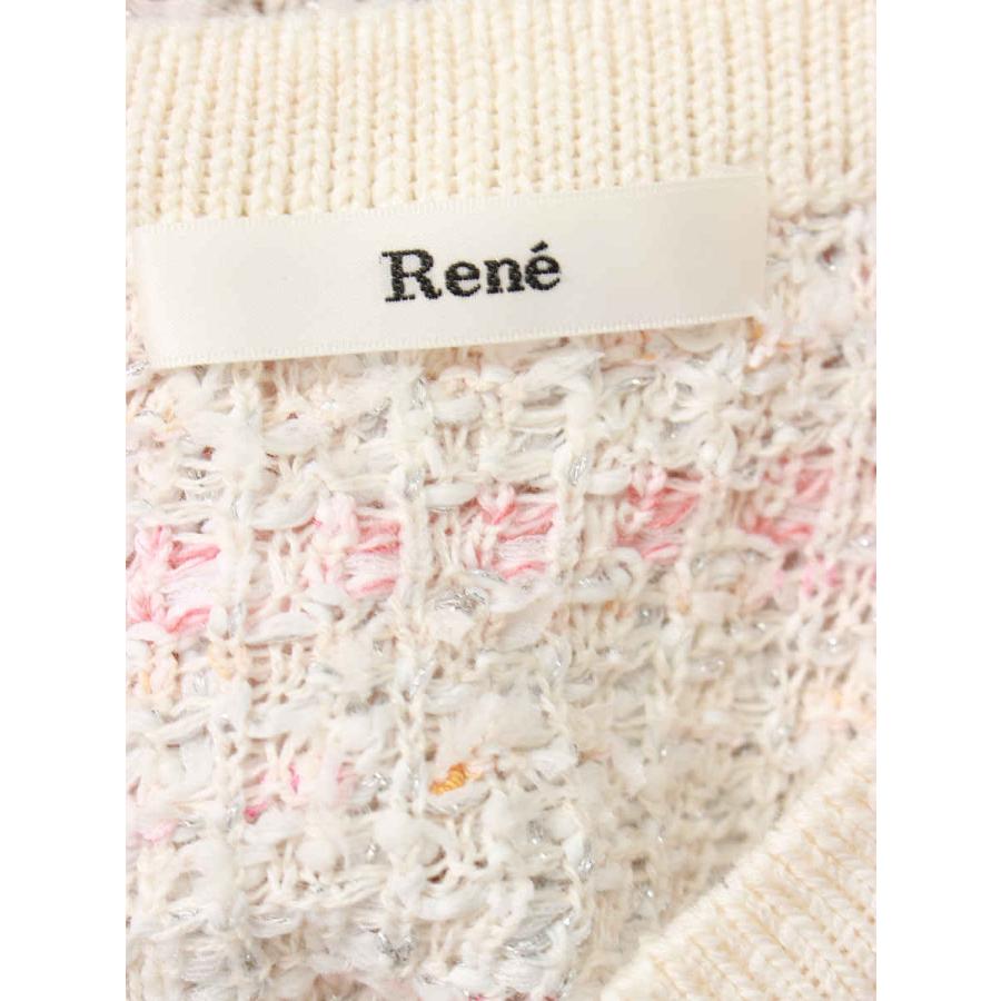Rene（ルネ） ワンピース ツイード ラメ ノースリーブ 34 : ブランド