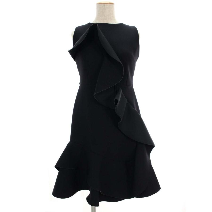 AINEA アイネア ワンピース ストレッチ デザインフリル ノースリーブ  