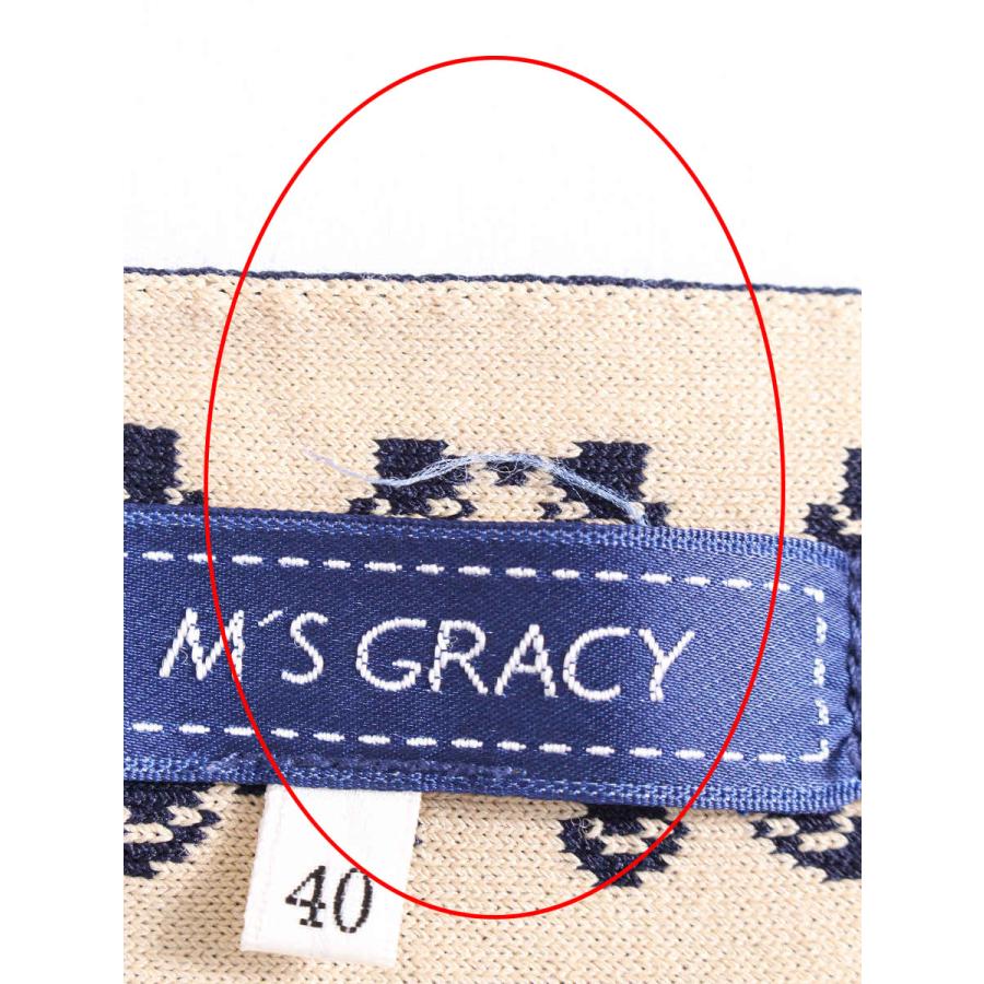 M'S GRACY（エムズグレイシー） スカート ニット リボンモチーフ 総柄