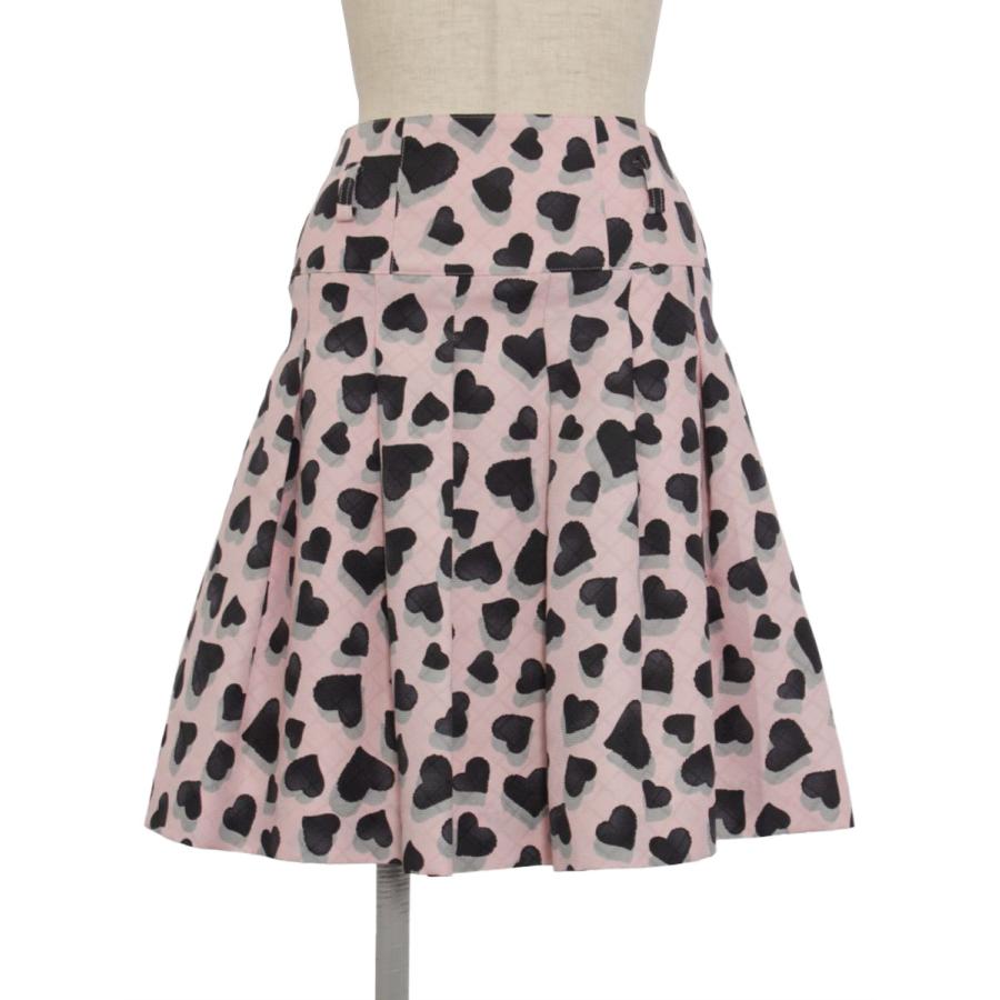 エムズグレイシー スカート ハートモチーフ リボン 総柄 36  