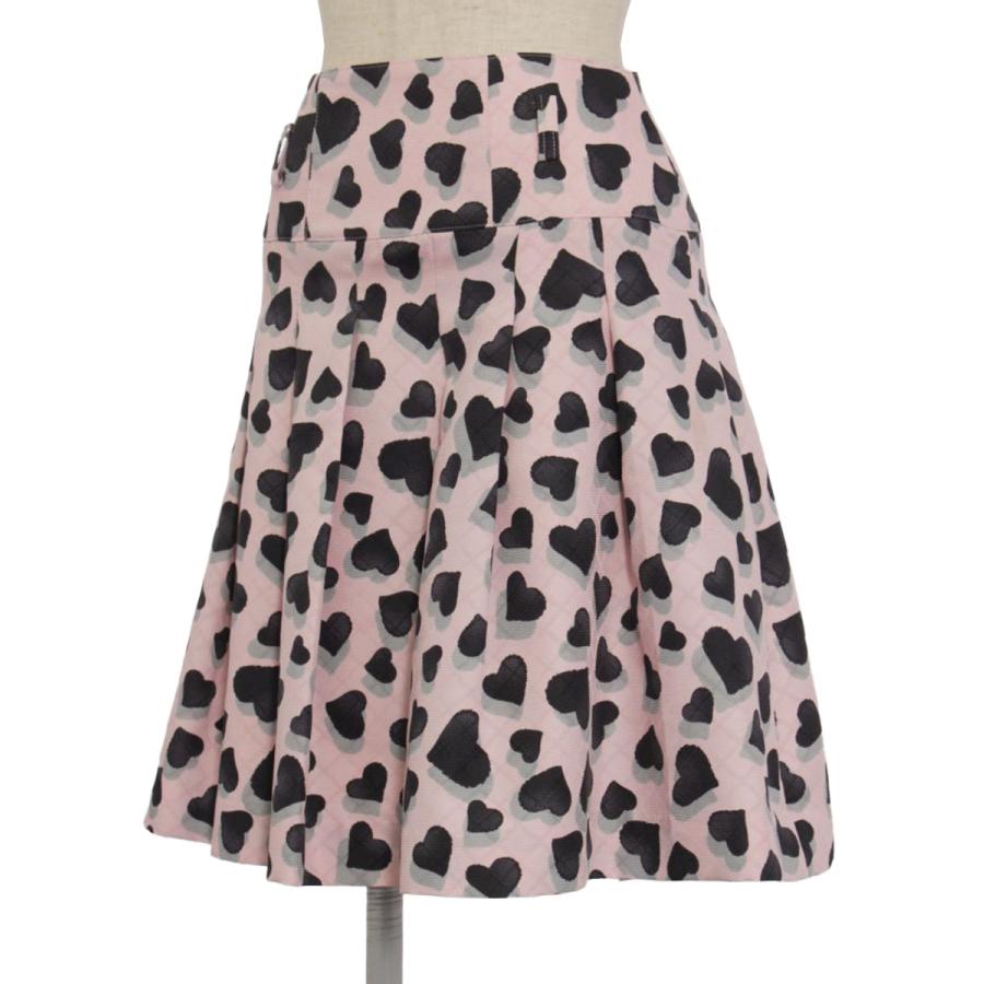 エムズグレイシー スカート ハートモチーフ リボン 総柄 36  