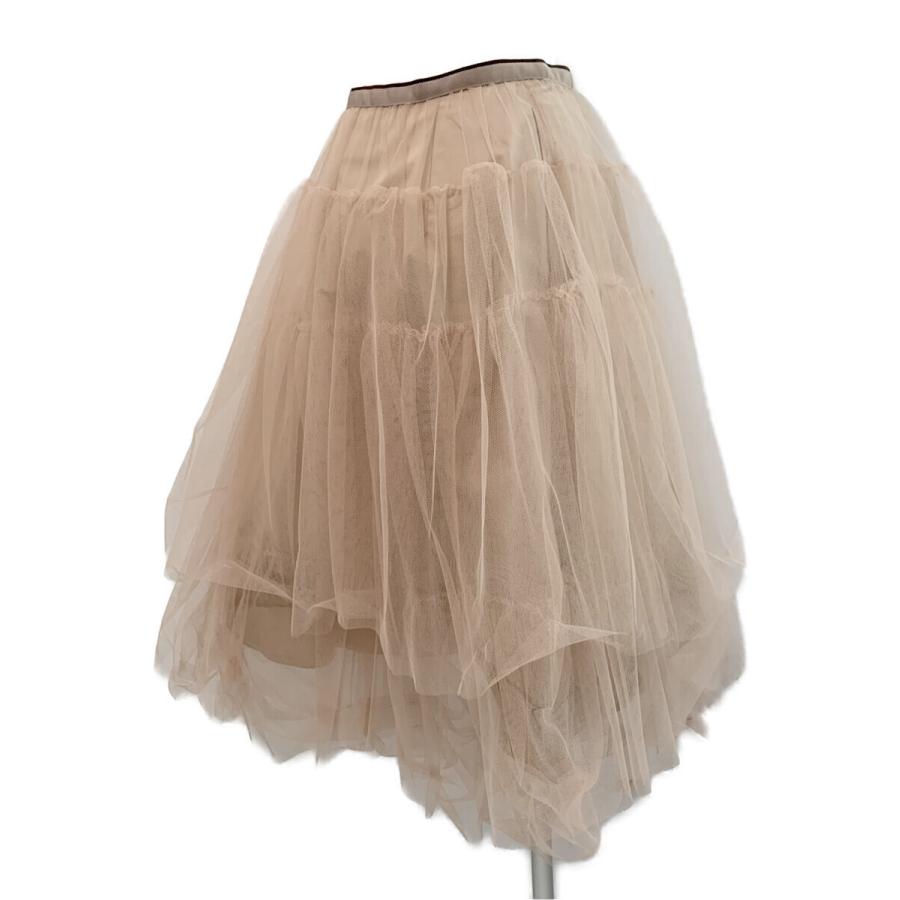 デイジーリンフォクシー チュールフリルワンピース 38 シルク ピンクベージュ FOXEY（フォクシー） デイジーリンforフォクシー スカート Tutu Prima