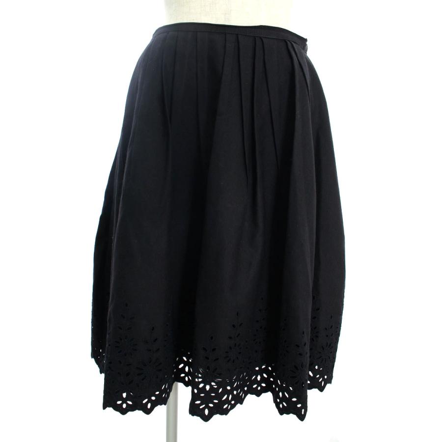 最終値下げ FOXEY ティアード カット スカート ブラック 黒 フォクシー