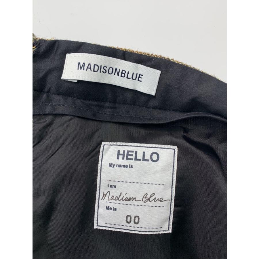 マディソンブルー スカート ウールリネンミモレフレアスカート 00  