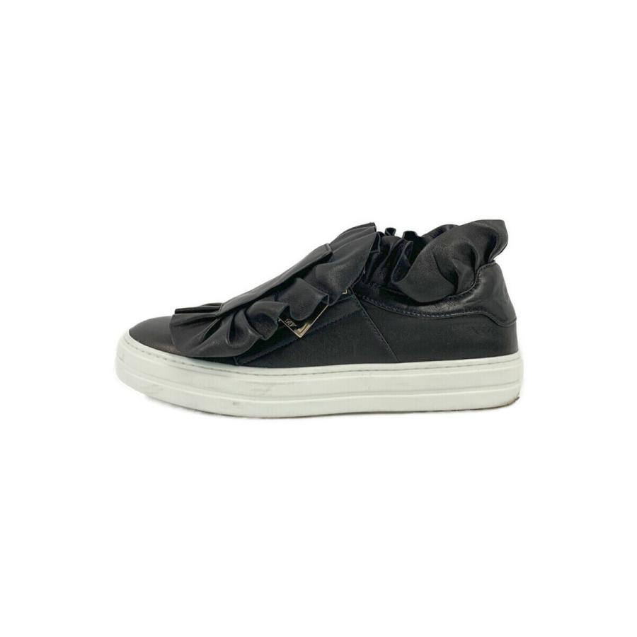 ROGER VIVIER ロジェヴィヴィエ レザー　フリル　スニーカー　黒 ROGER VIVIER ロジェヴィヴィエ レザー フリル スニーカー 黒 【公式通販】
