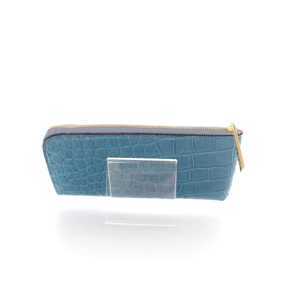 アタオ 財布 limo リモ クロコ デニム 長財布 総柄 : ブランドショップ