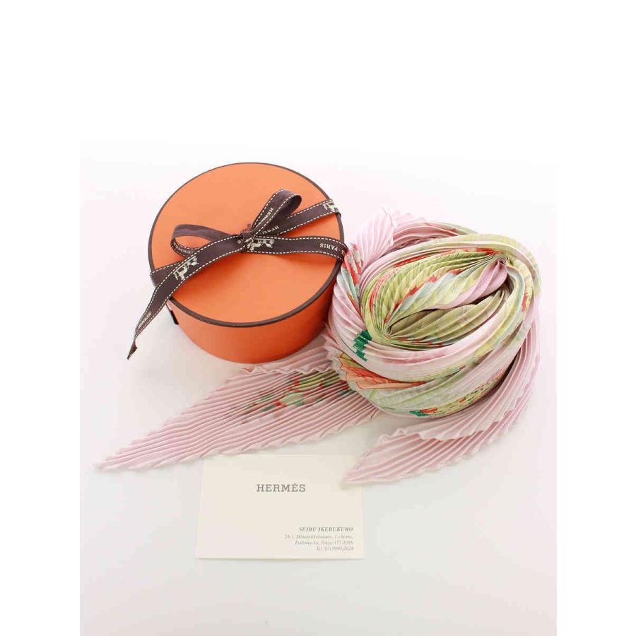 HERMES エルメス スカーフ カレ90 ALOHA アロハ プリーツ 総柄 