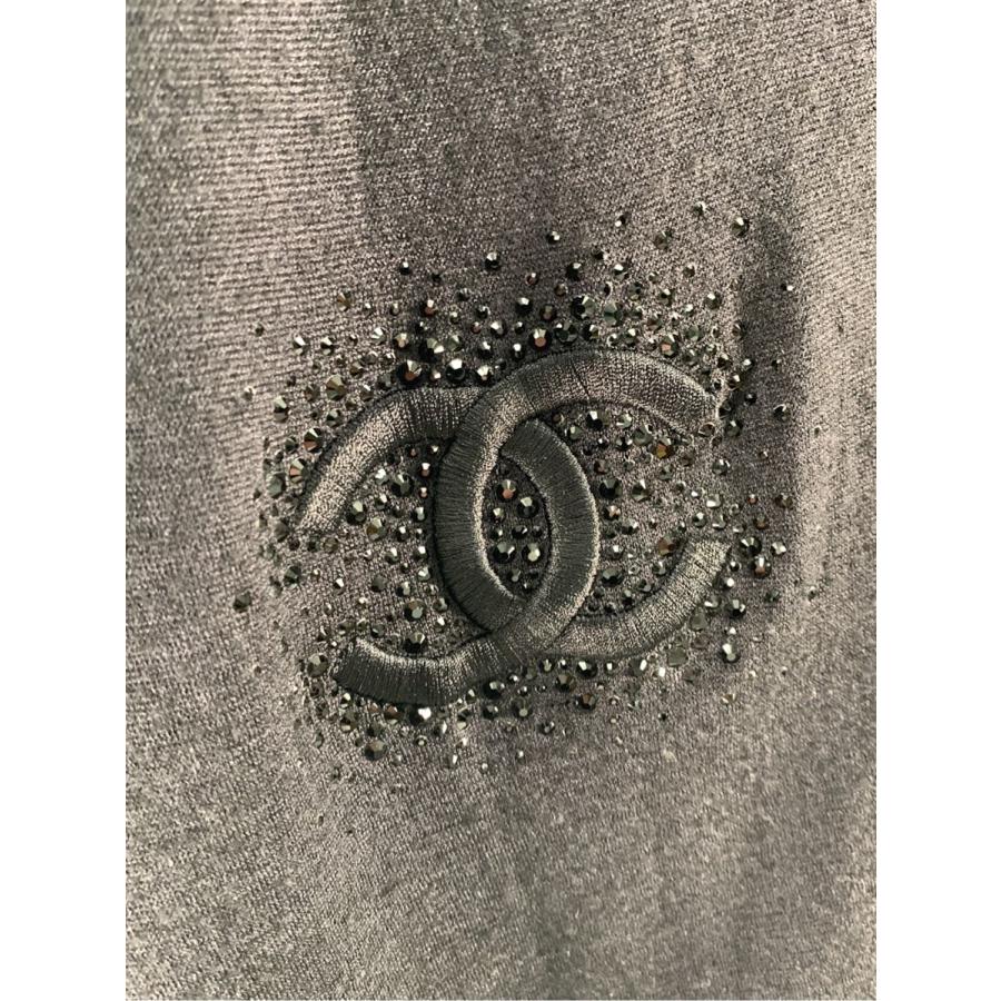CHANEL シャネル マフラー ラインストーン ココマーク カシミヤ CHANEL シャネル マフラー ラインストーン ココマーク カシミヤ