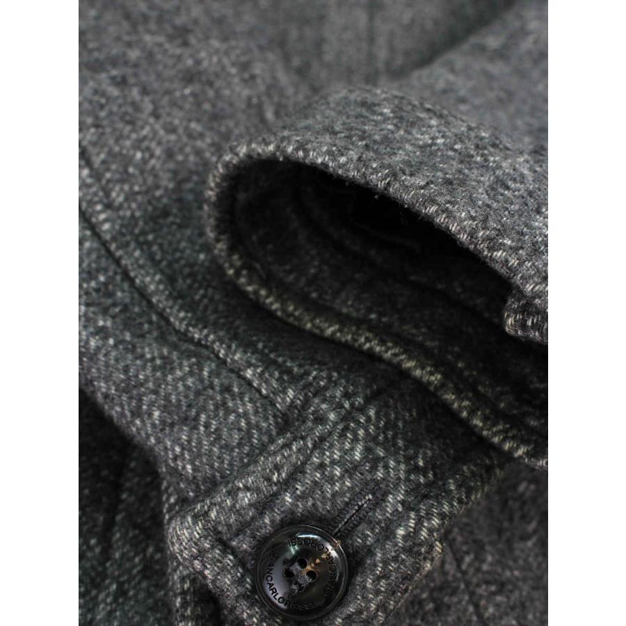 Gian Carlo Rossi　ジャンカルロロッシ　フードコート　Mサイズ GIAN CARLO ROSSI ジャンカルロロッシ コート ウール混 長袖 46