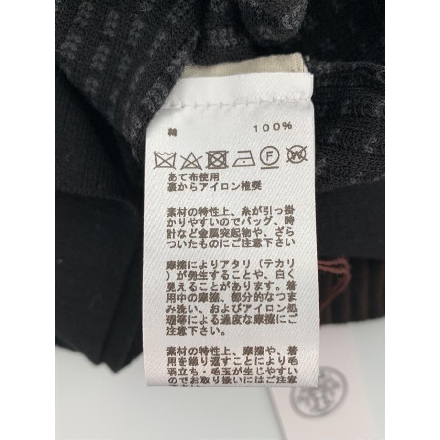 HERMES エルメス ニット セーター リブ クルーネック 総柄 半袖 HERMES エルメス ニット セーター リブ クルーネック 総柄 半袖