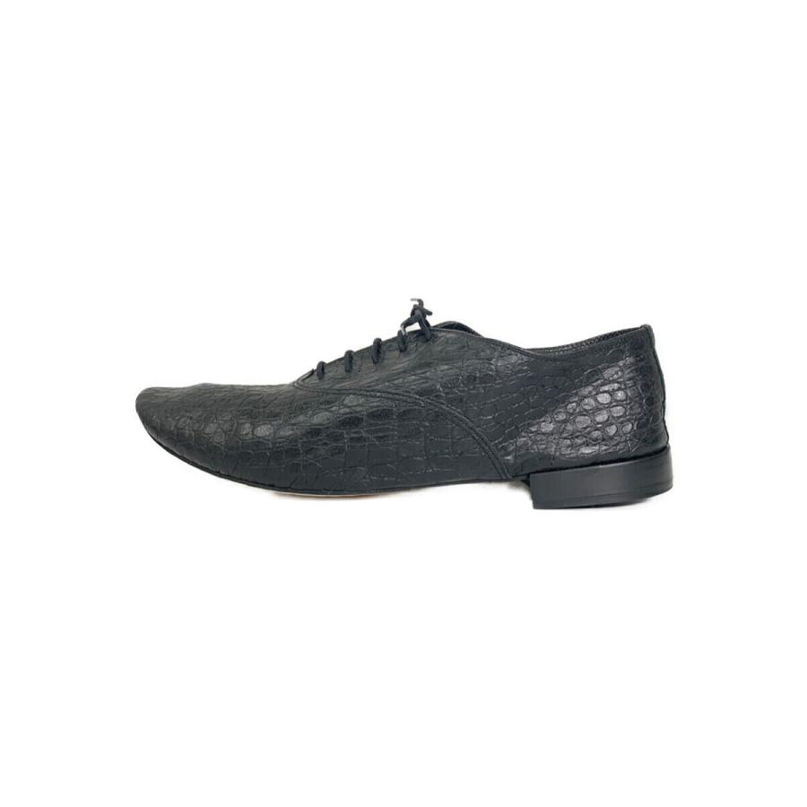【マト900】☆repetto CUIR VERITABLE レザー　黒 repetto（レペット） シューズ CUIR VERITABLE ラムレザー 型押し