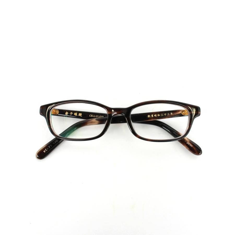 金子眼鏡店 金子眼鏡 メガネ セルフレーム スクエア 総柄 : ブランド  