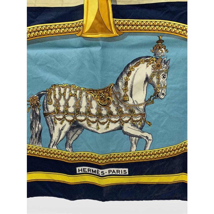 HERMES エルメス スカーフ カレ90 GRAND APPARAT 盛装の馬 HERMES（エルメス） スカーフ カレ90 GRAND APPARAT 盛装の馬