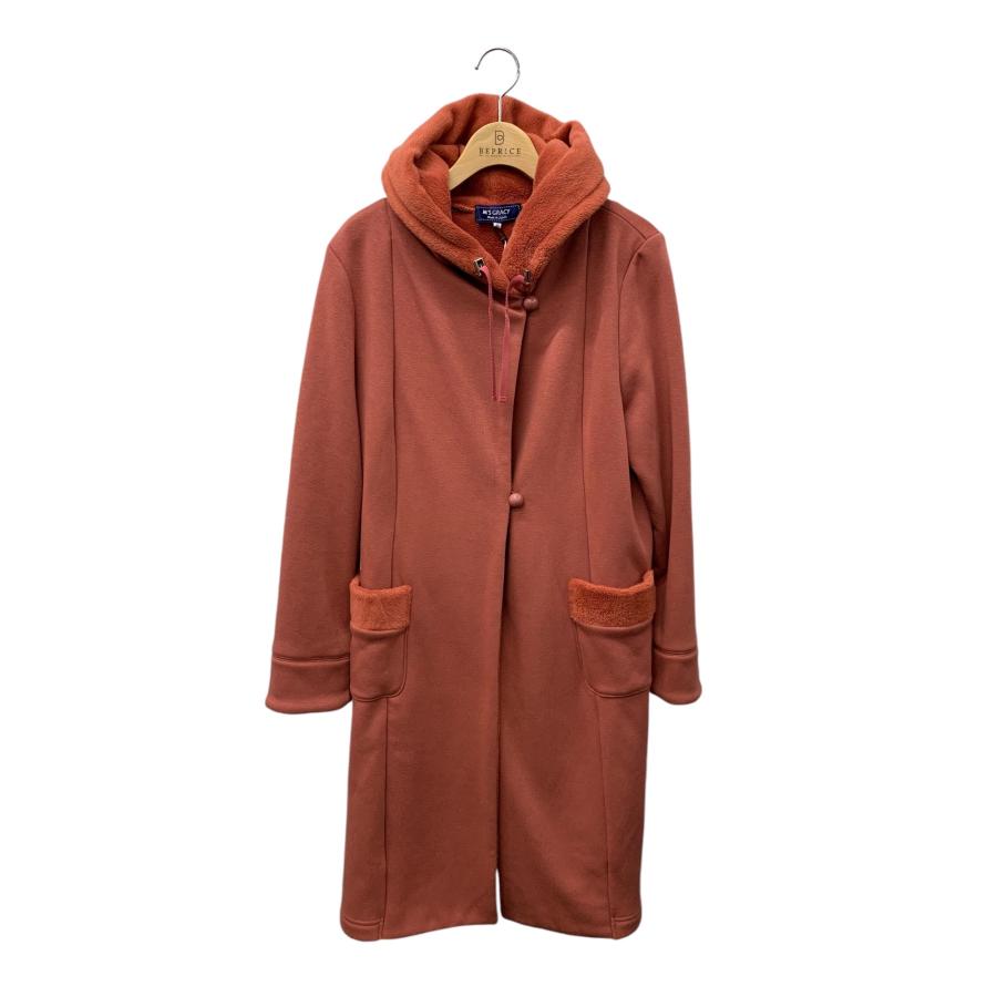 エムズグレイシー 214608 コート 40 オレンジ 裏ボア フード付き