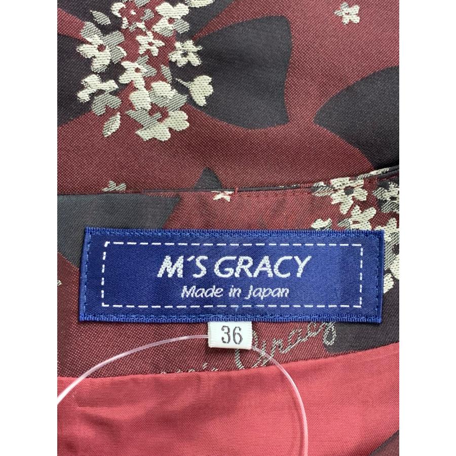 M'S GRACY エムズグレイシー ワインレッド リボンワンピース M'S GRACY