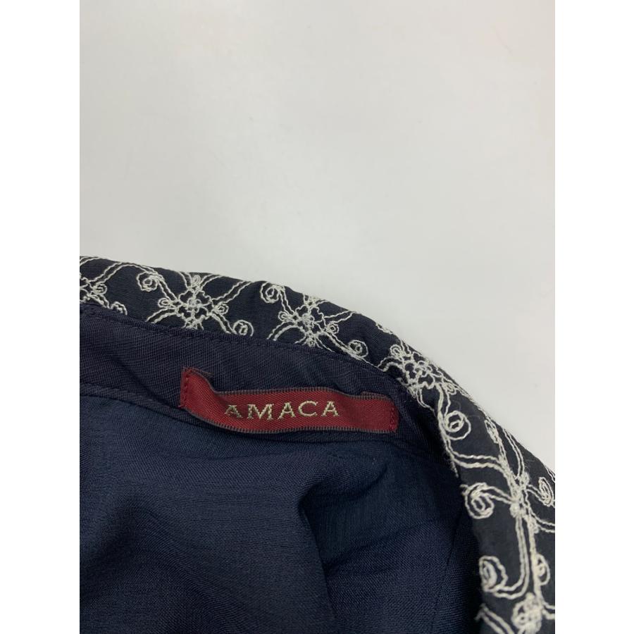 アマカ 【WEB・一部店舗限定】刺繍トリリオンワンピース 40 ネイビー