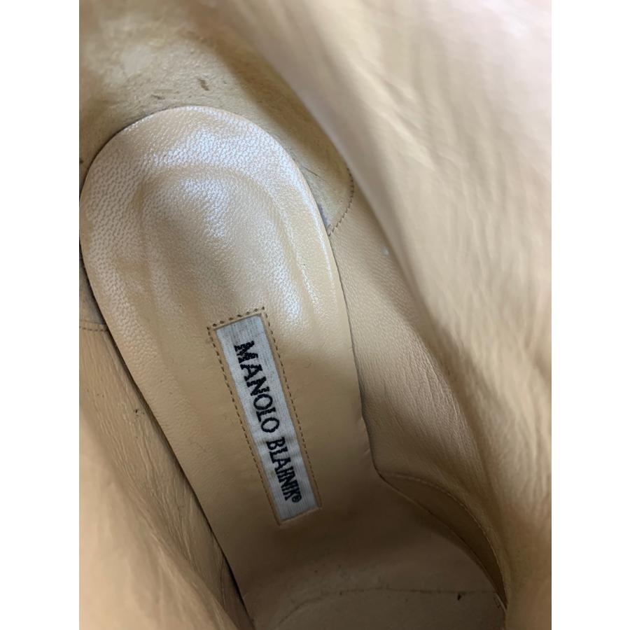 マノロブラニク　ブラウンレザー　ヒール　サイズ表記「35 1/2」23センチ程度 マノロブラニクブラウンレザーヒールサイズ表記「35 1/2」23