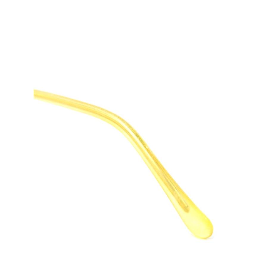 白山眼鏡店 眼鏡 イエロー/ゴールド メタルフレーム フルリム  