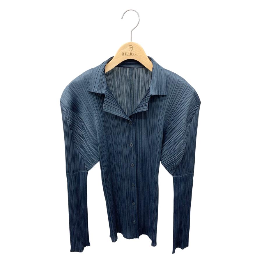 プリーツプリーズイッセイミヤケ PP13-JJ505 ブラウス 4 ネイビー