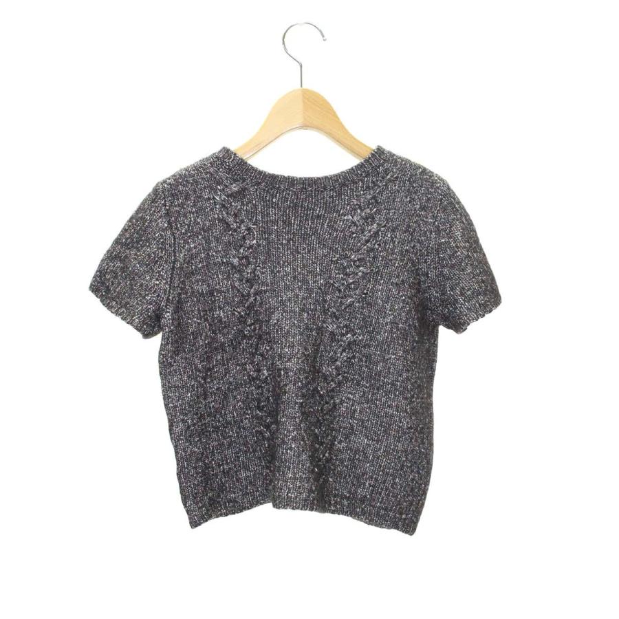 FOXEY ショートスリーブニット ホワイト 38 フォクシーブティック セーター Compact Rich 33248 ニットトップス 38