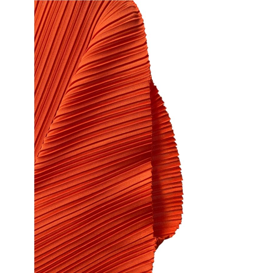 PLEATS PLEASE イッセイミヤケ サークル形 トップス 橙 プリーツプリーズ イッセイミヤケ PP64JK973 サークル 変形 プリーツ