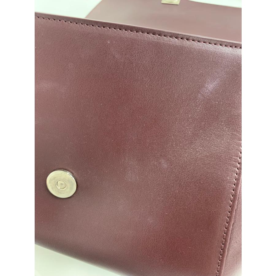 フォクシーブティック ハンドバッグ ワインレッド レザー