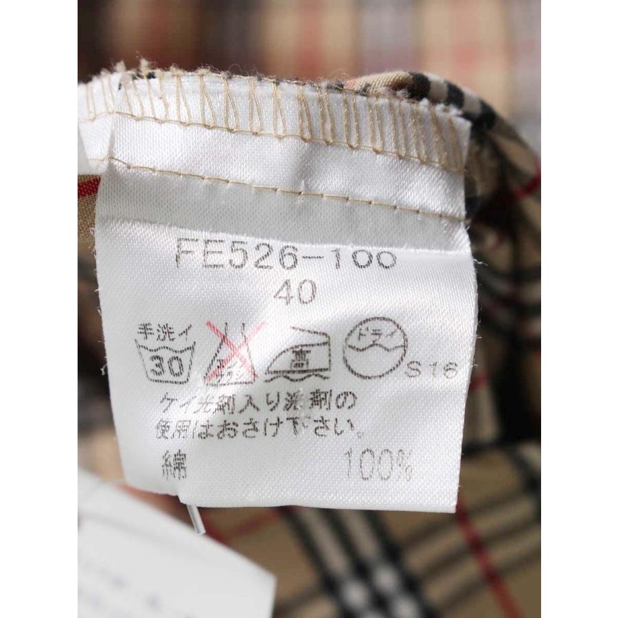 バーバリーブルーレーベル FE526-100 シャツ 40 キャメル ノバチェック