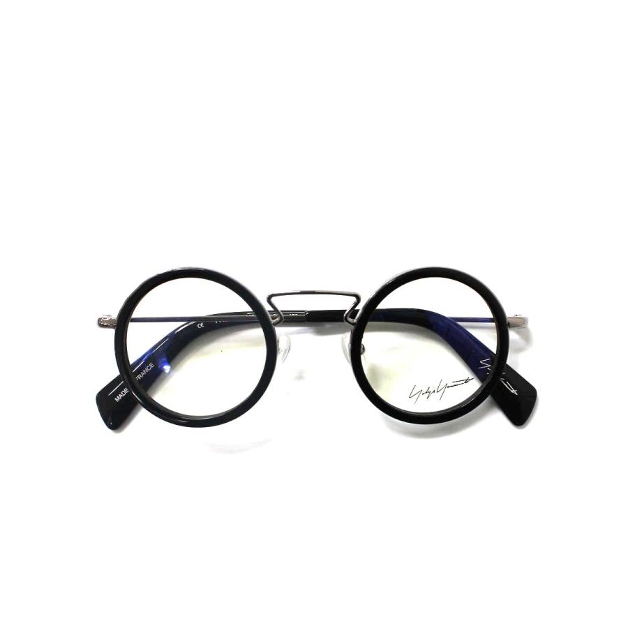 ヨウジヤマモト YY1003 メガネ ブラック ラウンド IT11D037N9YQ  