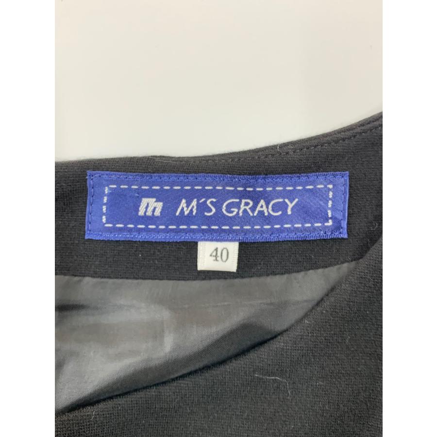 M'S GRACY - エムズグレイシー 620703 トップス 40 ブラック リボン ウール IT141Z211TWE エムズグレイシー 620703 トップス 40 ブラック リボン ウール