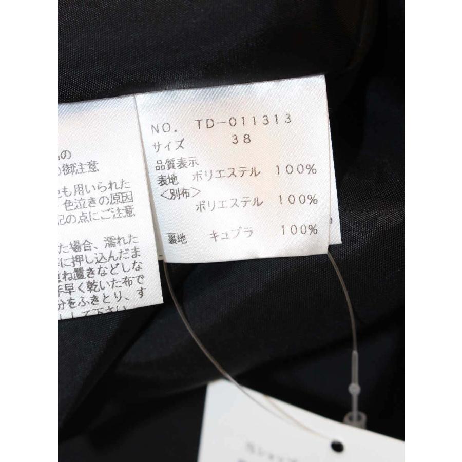 エムズグレイシー 011313 ワンピース 38 ブラック カメリアリボン