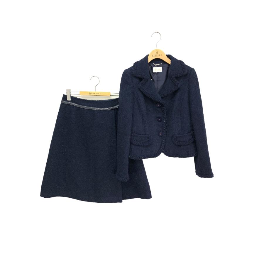 ハロッズセットアップセレモニースーツワンピースラメ紺サイズ違い