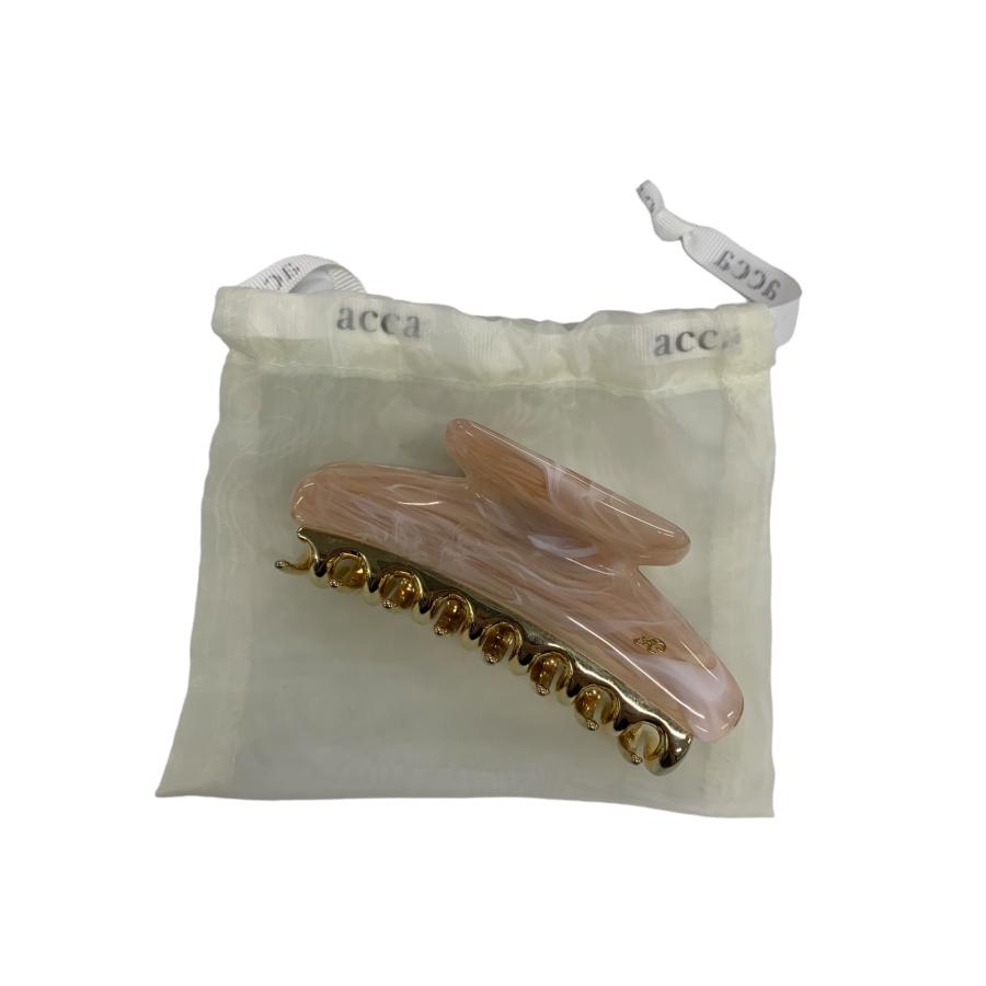 accaマーブル オレンジ系 ヘアクリップ