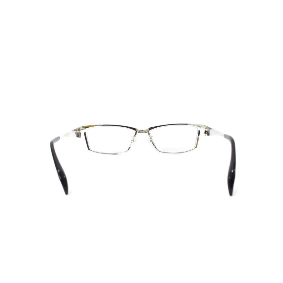 サムライ翔 SS-J33 メガネ シルバー/ブラック メタルフレーム スクエア