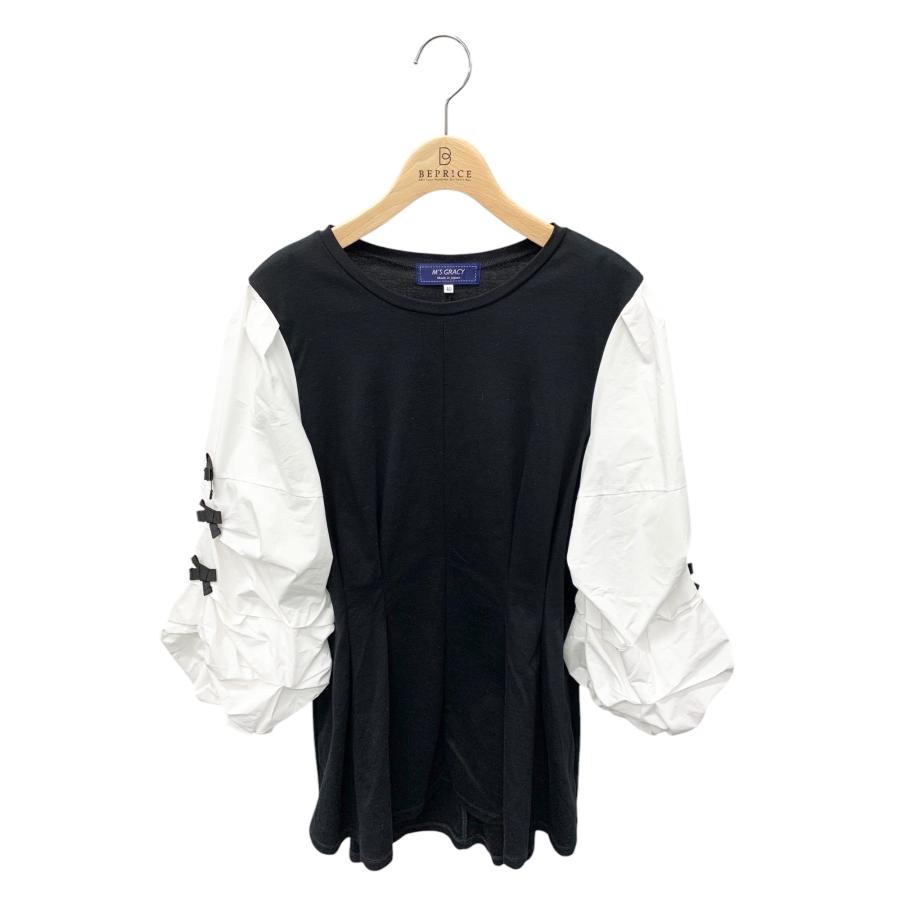 エムズグレイシー ボリュームスリーブチュニック 315308 40 ブラック  