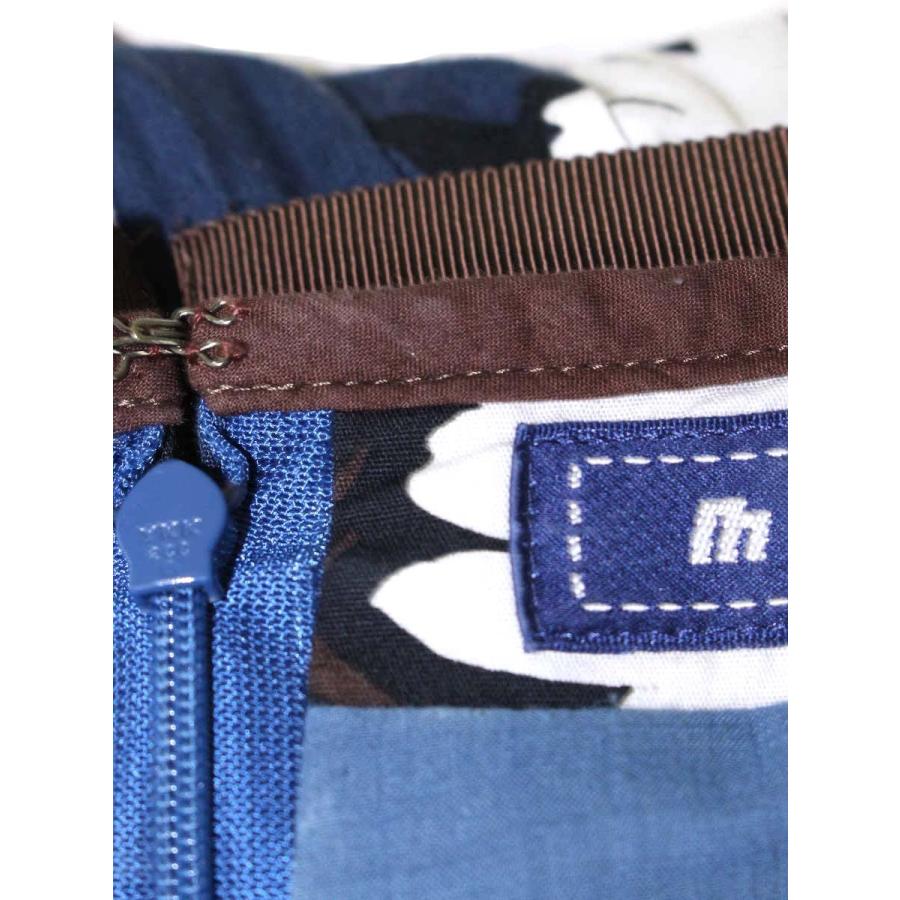 エムズグレイシー 521391 ワンピース 40 ブルー/ネイビー 花柄