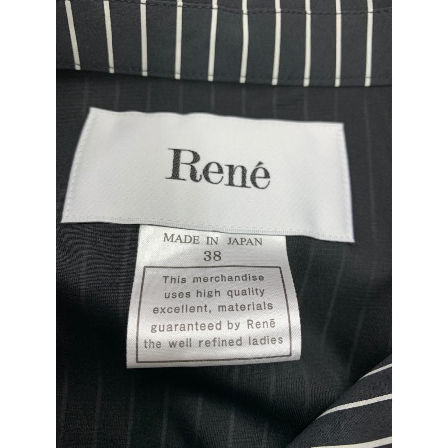 ルネ Striped Dress 6536260 シャツワンピース 38 ブラック ストライプ