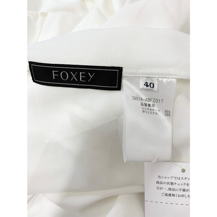 フォクシー24新作新品プリーツブラウス白FOXEY 【公式通販】