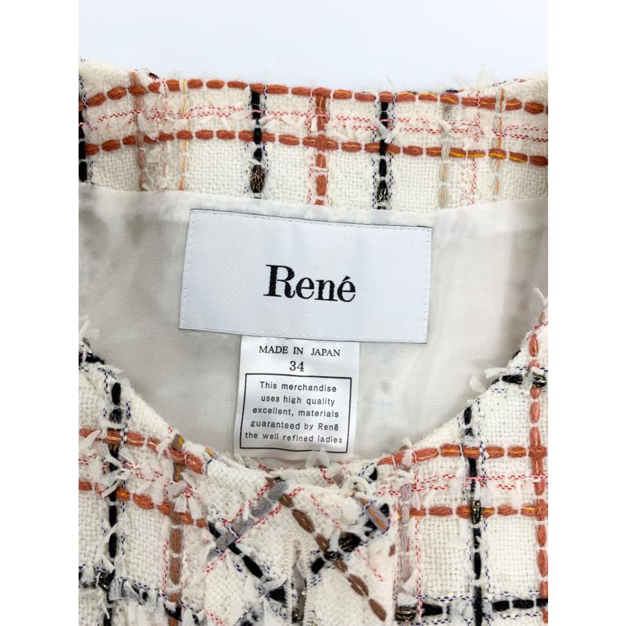 ルネ 6333200 34 ベージュ ツイードジャケット IT29IHERRXPW  