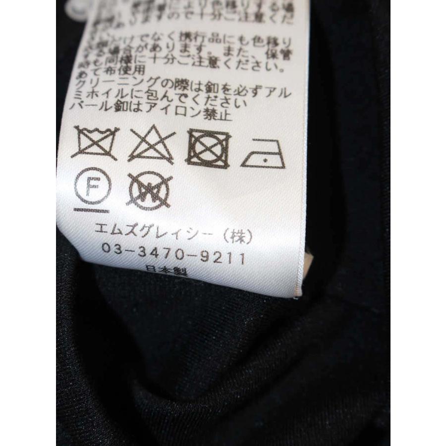 エムズグレイシー 015107 カットソー 38 ブラック 異素材ミックス