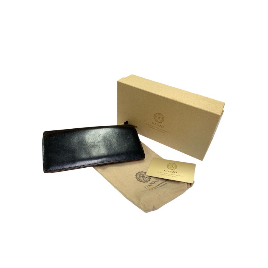 ガンゾ 0057187-10 長財布 ブラック シンブライドル レザー