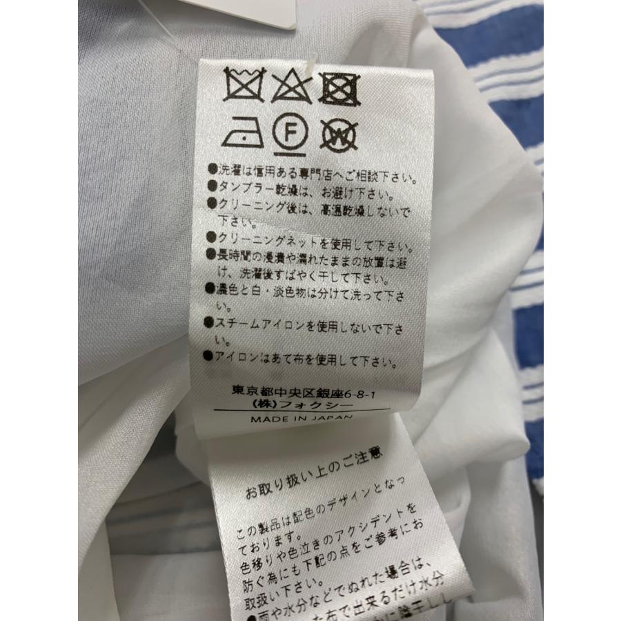 フォクシーブティック Ambrosia アンブロシア 43647 ワンピース 42 ブルー ストライプ IT2KJHA2I9VK