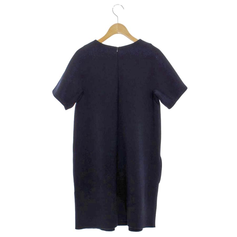 MaxMara マックスマーラ 紺 ネイビー 上質ウール素材 ワンピース 7分袖