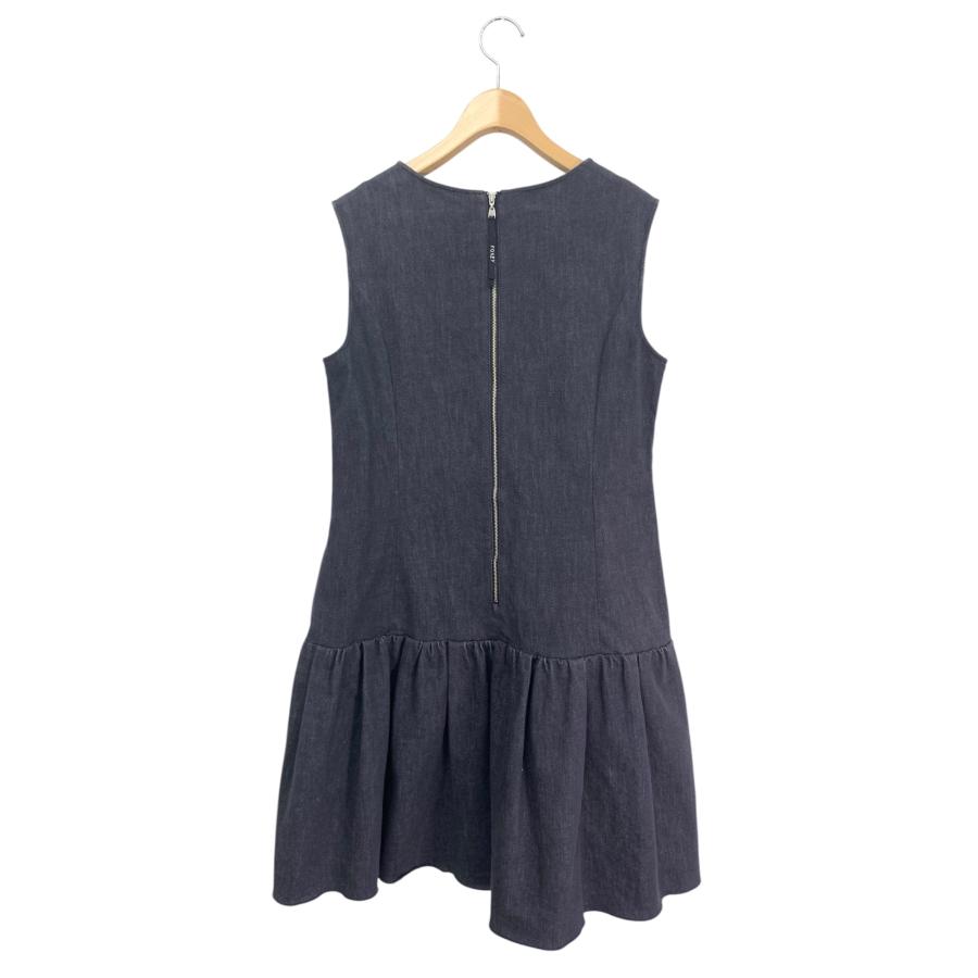 極美品★フォクシーニューヨーク LADY CHIC ワンピース ドレス 濃紺 中古・古着通販】FOXEY NEWYORK (フォクシーニューヨーク) 襟付き