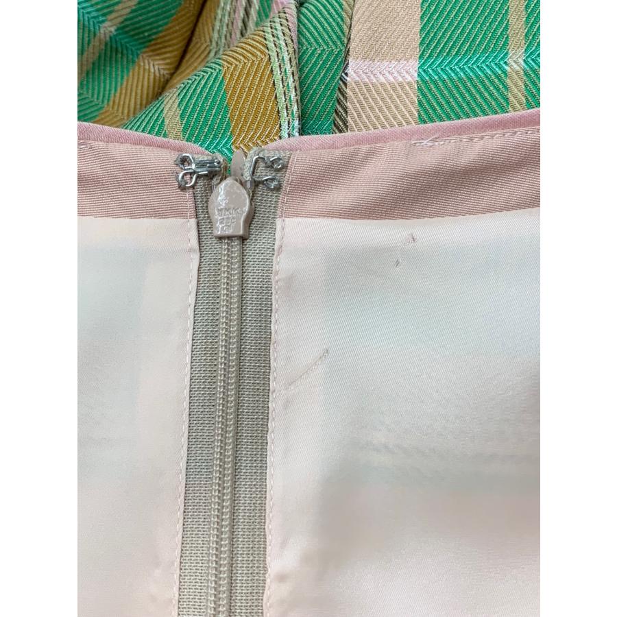 【美品】アナイ ストライプ ワンピース 麻 ウエストリボン 36 ウエストリボンストライプワンピース☆ - 大きいサイズの韓国