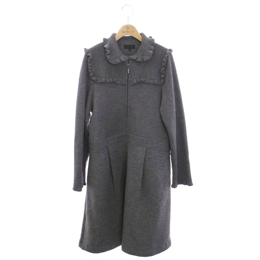 トゥービーシック W7F08-634-07 ワンピースコート 46 グレー ニット