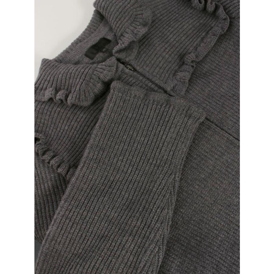 トゥービーシック W7F08-634-07 ワンピースコート 46 グレー ニット